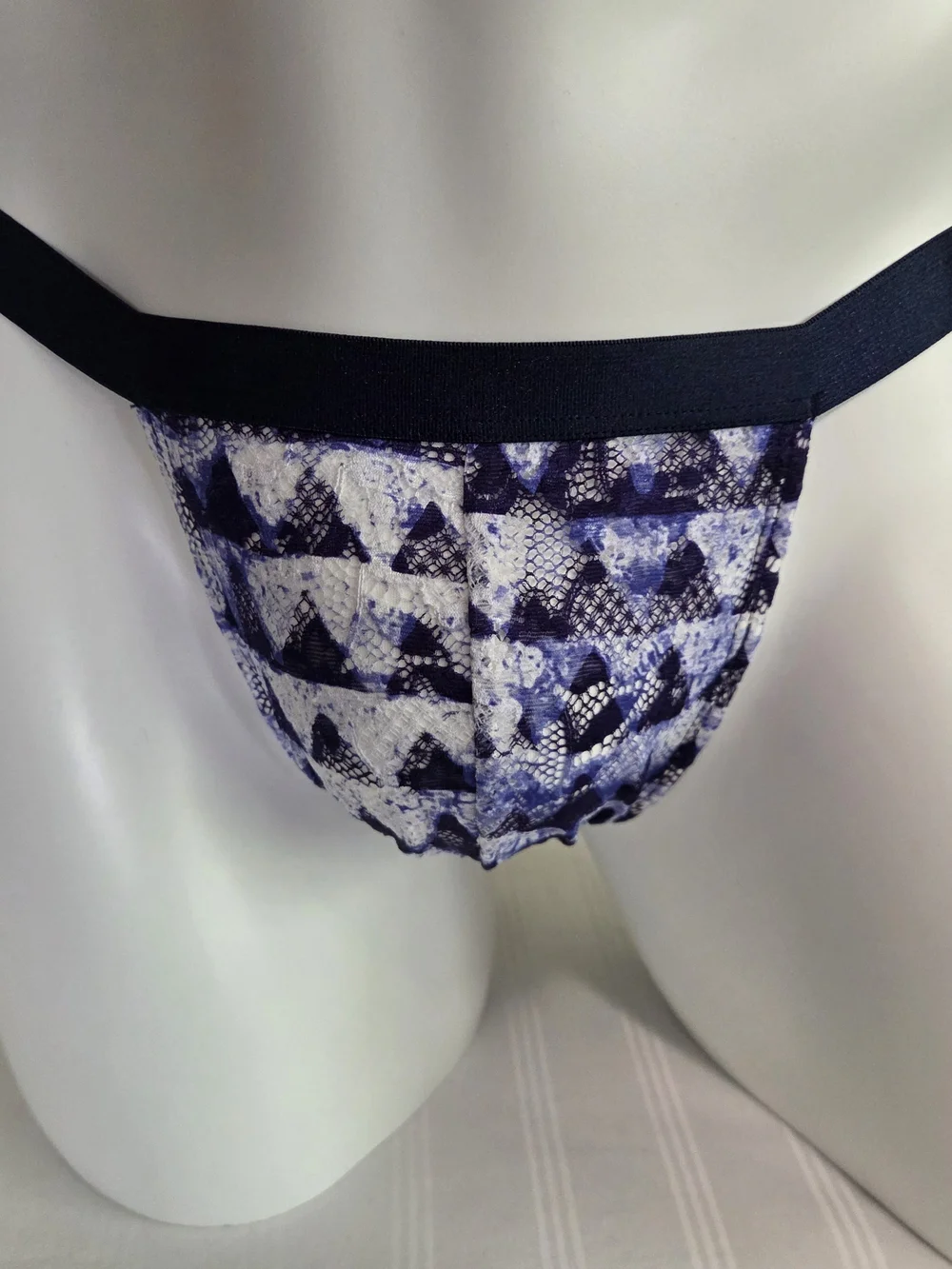 Cosabella Navy and Blue Patterned Bikini Brief